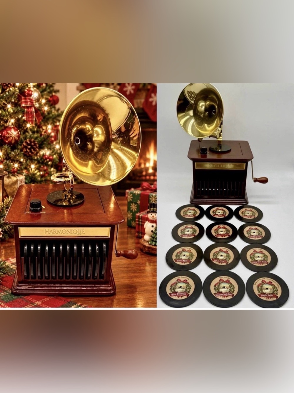 Mr. Christmas 90th Anniversary Musical Gramophone 12 Records 2023 Tested